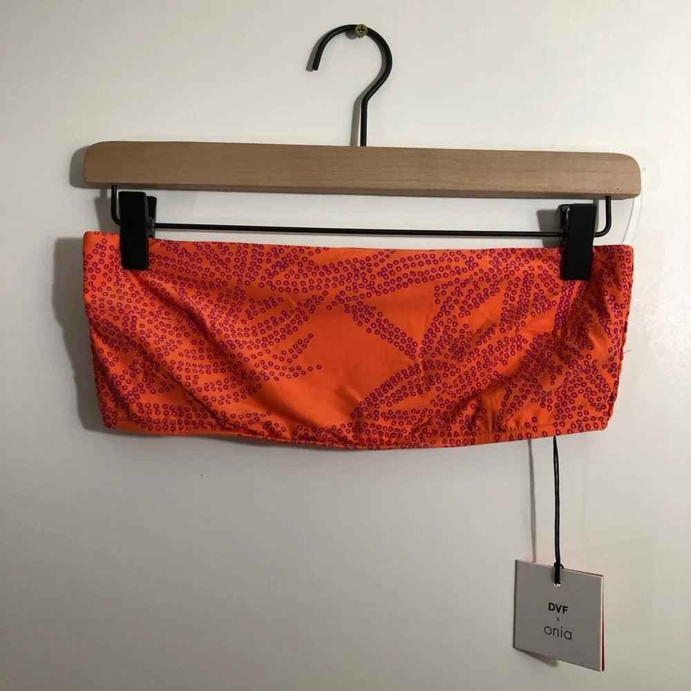 NWT DVF x Onia Swim Sunset Jo Bandeau Top L - Picture 3 of 8